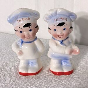 Vintage Ceramic Tappan Chef Figurine Salt & Pepper Shaker Grannycore Cottagecore